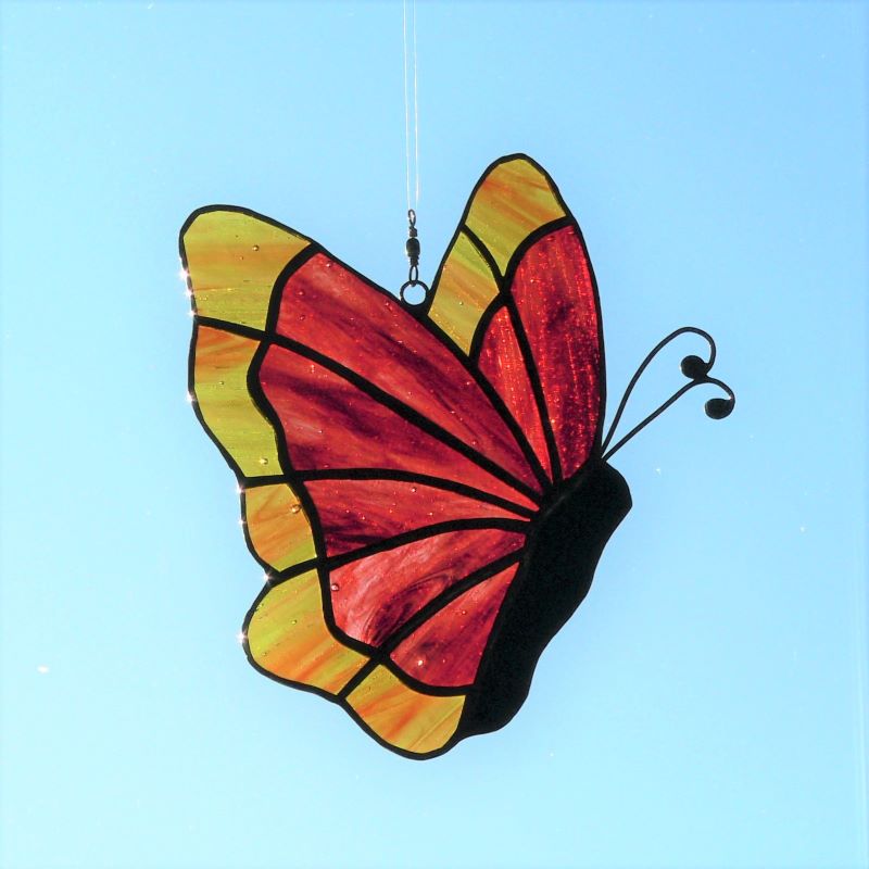 Butterfly – Copper Red & Yellow/Orange Streaky