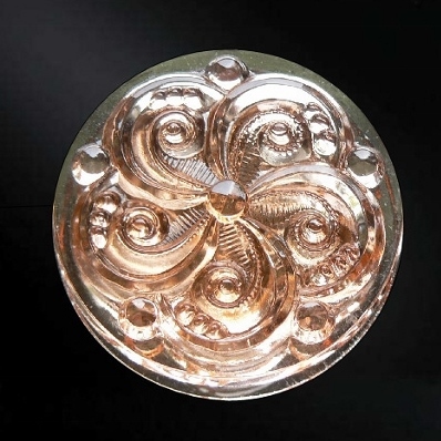 35mm  Peach Swirl Victorian Jewel