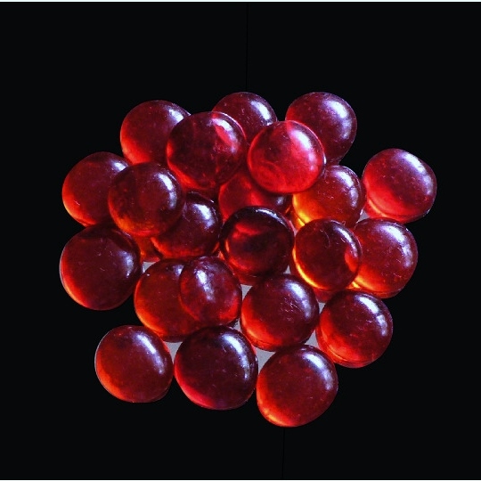 20mm Glass Nuggets  Ruby Red