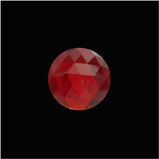 20mm Round Faceted Jewel – Red