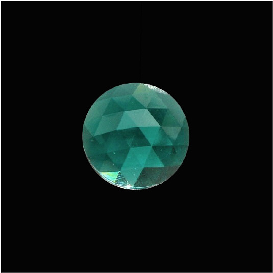 20mm Round Faceted Jewel – Teal
