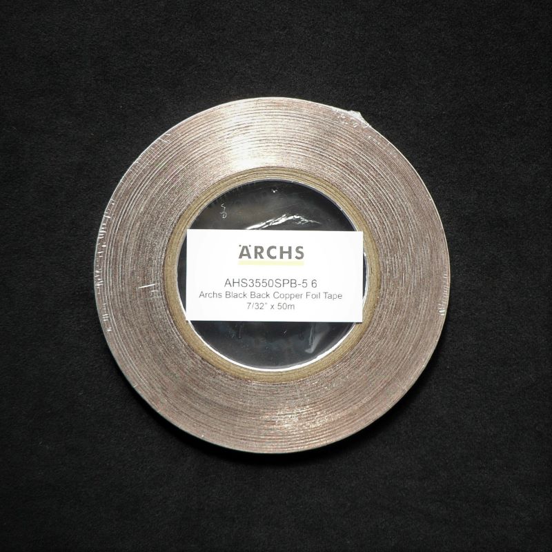 Archs 7/32″ (5.56mm) Black Back Copper Foil – New 50M Roll