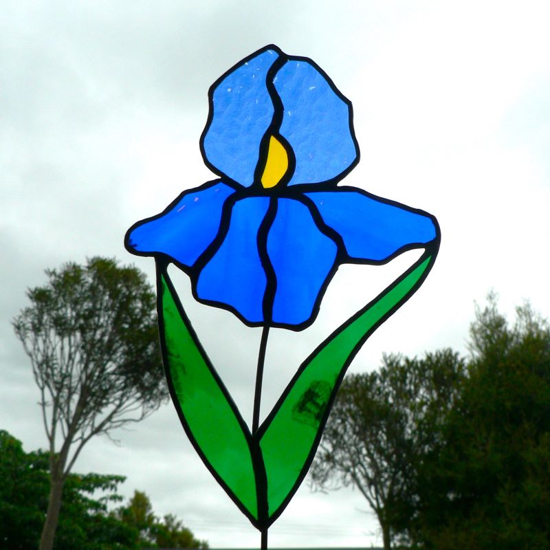 Plant Stake – Iris Blue